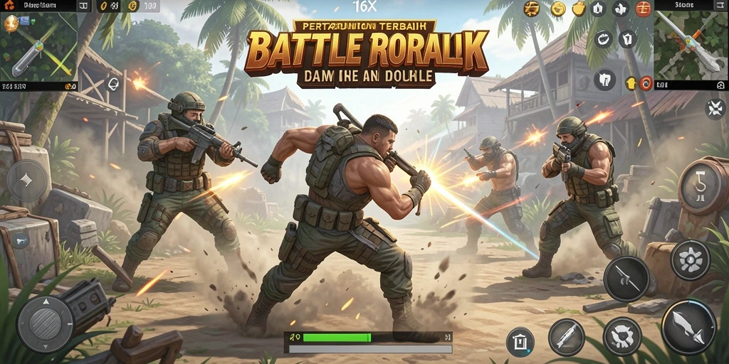 Gameplay menegangkan dalam pertarungan Battle Royale di 116X.