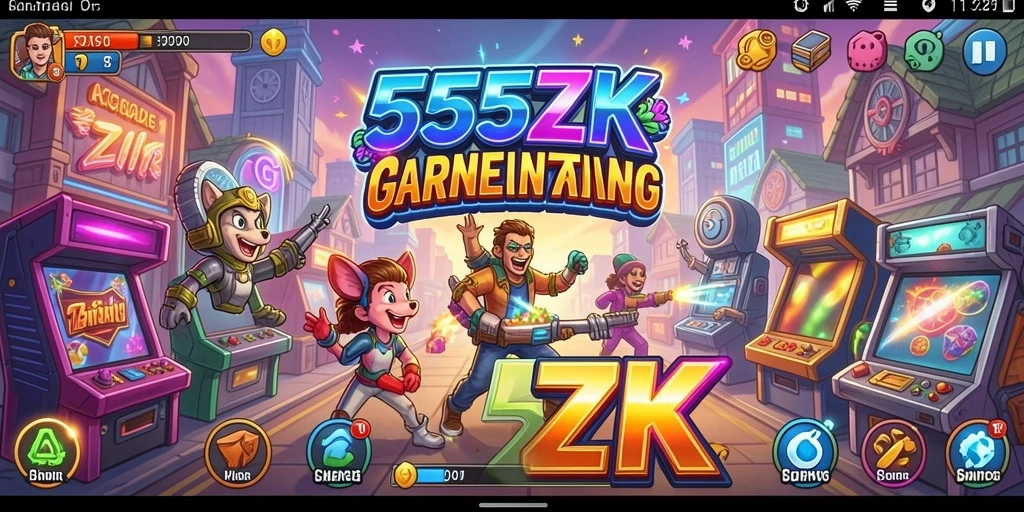 Tampilan gameplay seru dari 555ZK di layar smartphone.