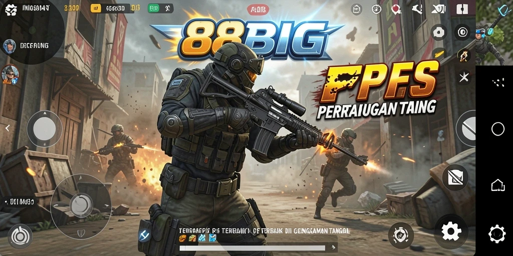 Screenshot gameplay intens dari 88BIG dengan aksi tembak-menembak seru.