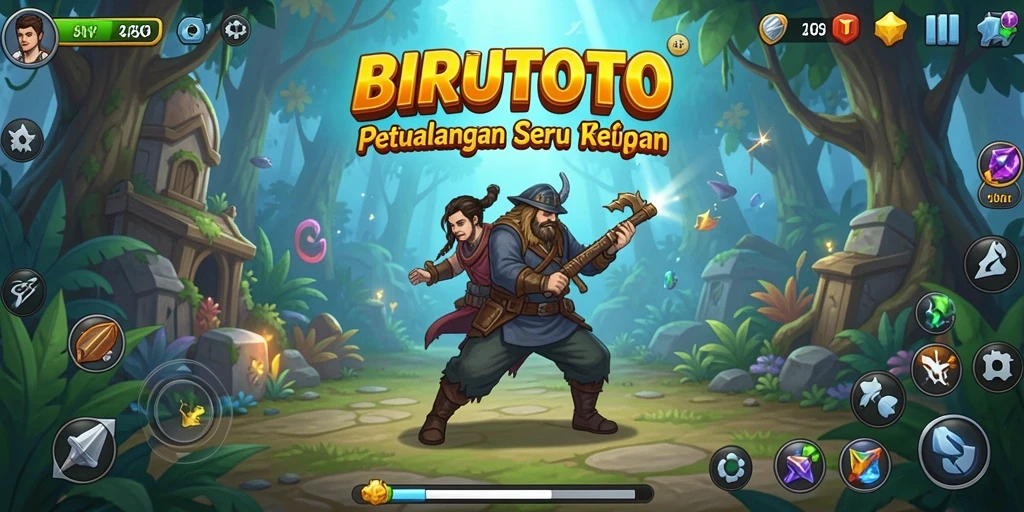 Tampak gameplay seru dan menantang BIRUTOTO yang penuh petualangan.
