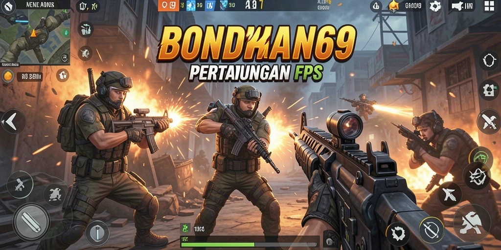 Tangkapan layar menunjukkan aksi mendebarkan dalam gameplay FPS BONDAN69.