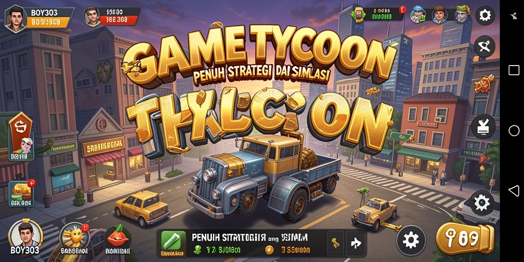 Tangkapan layar menampilkan gameplay menarik dari BOY303 sebagai game Tycoon.