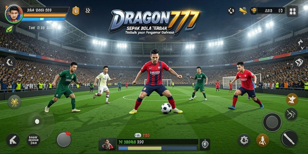Gameplay menarik dalam DRAGON777 yang menunjukkan aksi sepak bola.