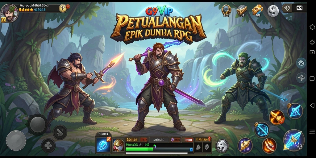 Tampilan gameplay RPG di G9VIP yang mendebarkan dan imersif.