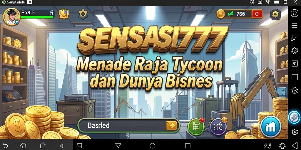 Tampilan gameplay SENSASI777 saat mengelola bisnis tycoon yang sukses.