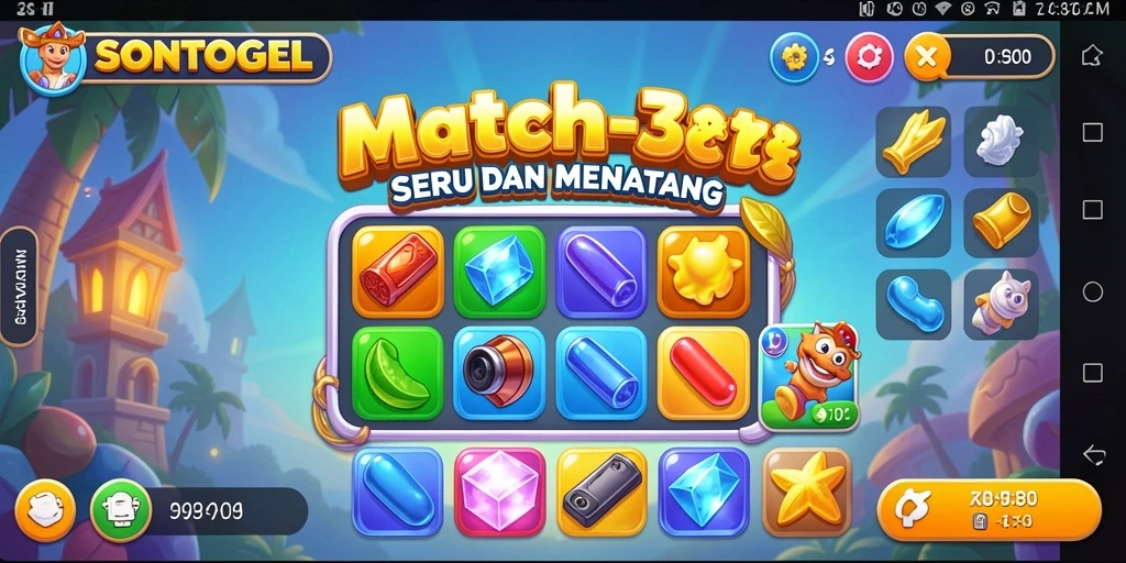 Tampilan gameplay seru di <strong>SONTOGEL</strong> yang penuh warna.