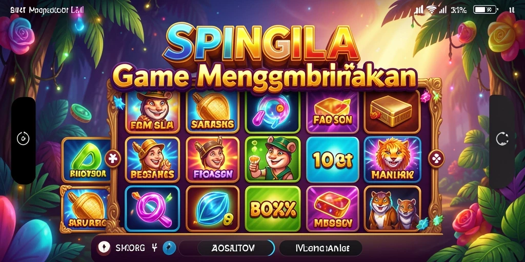 Screenshot SPINGILA menampilkan aksi mendebarkan permainan Slot.