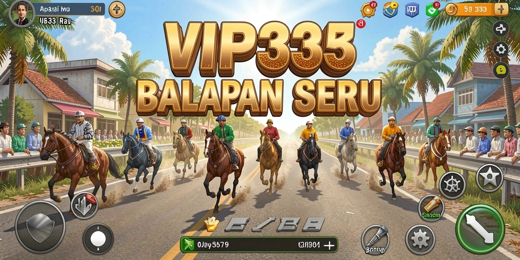Menampilkan aksi balapan mendebarkan di jalan raya.